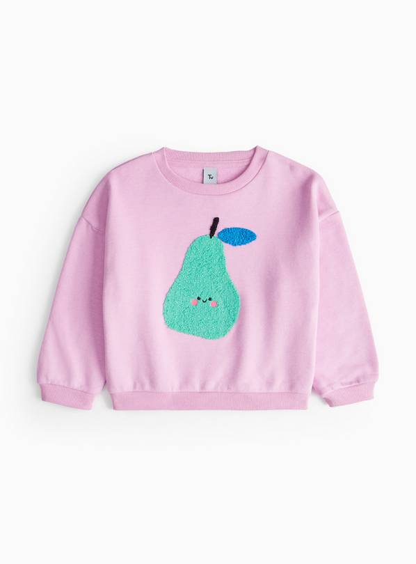 Pink Pear Boucle Print Sweatshirt 1-2 years