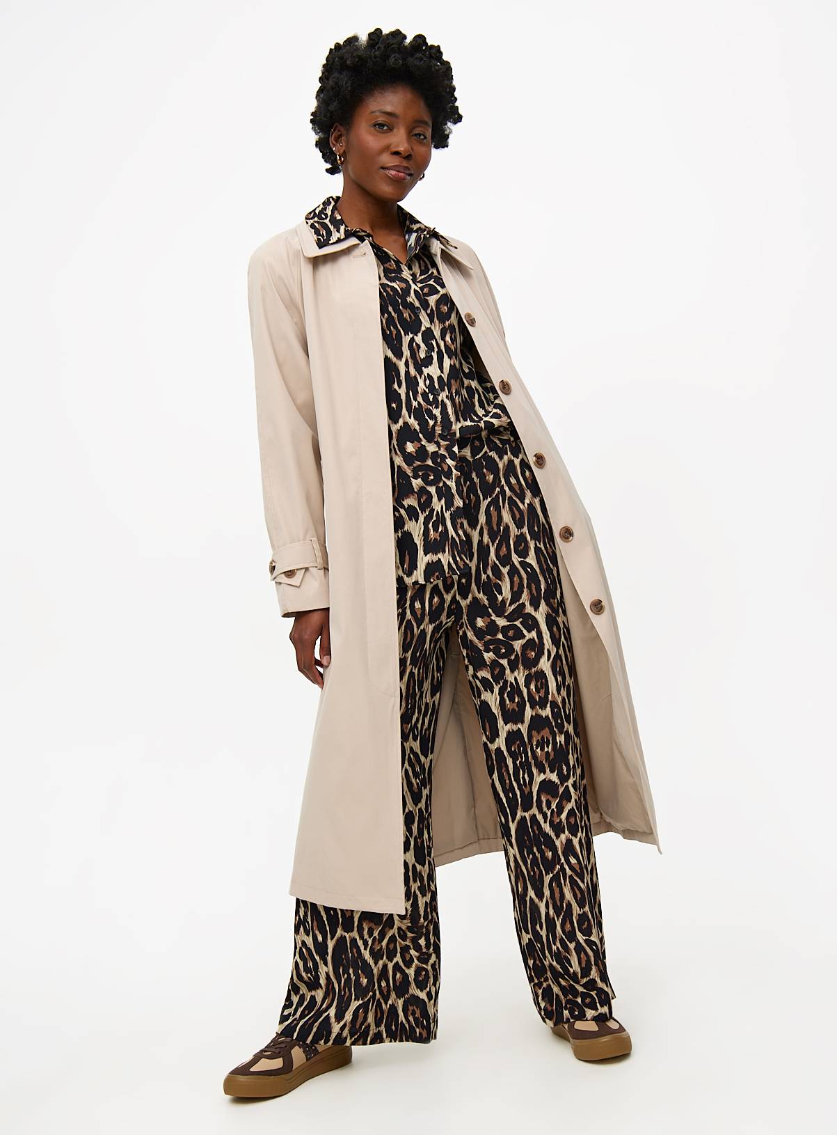 Leopard Printed Wide Leg Co-ord Trousers  8 - Image 2