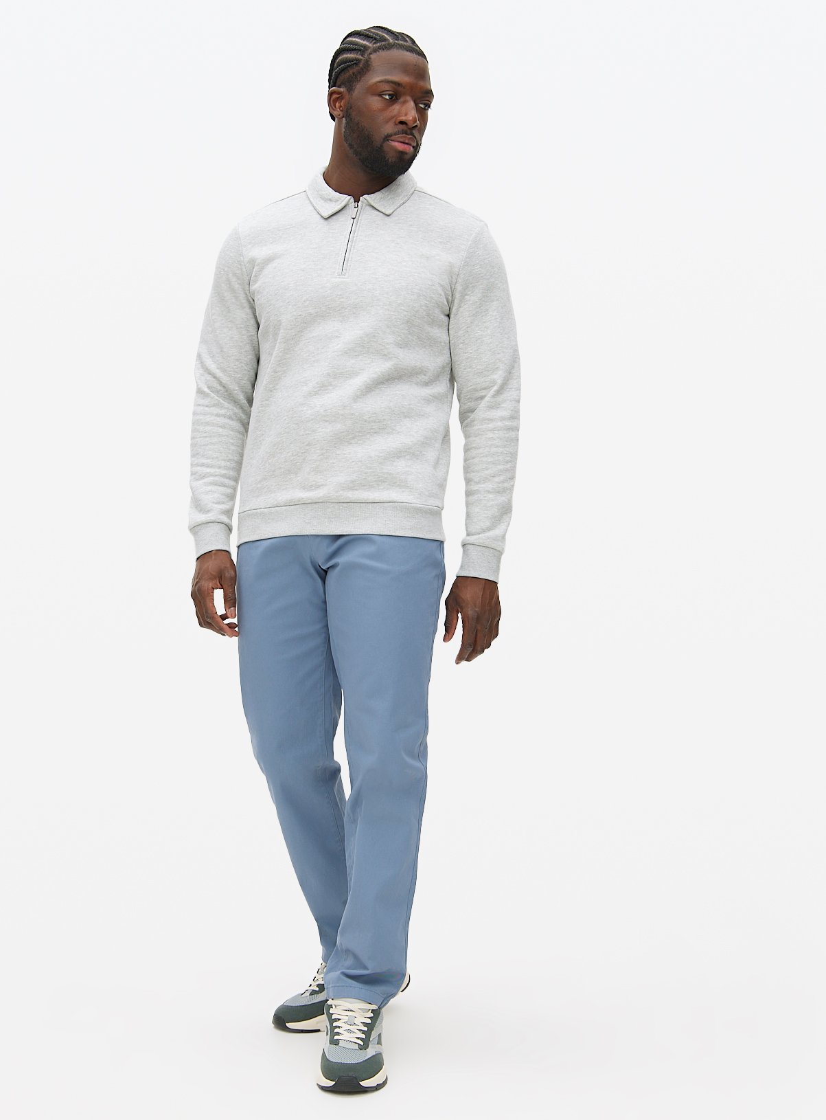 Blue Slim Fit Chinos With Stretch 30R - Image 2 thumbnail