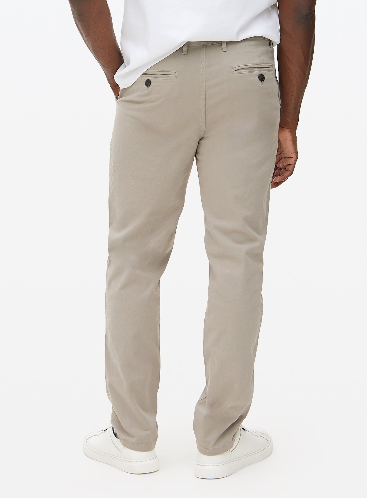 Grey Slim Fit Chinos With Stretch 38S - Image 5 thumbnail