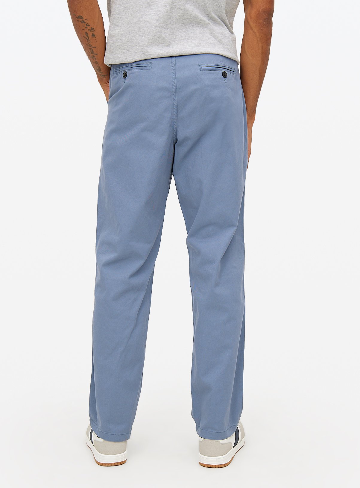 Blue Straight Leg Chino Trousers 42L - Image 5 thumbnail