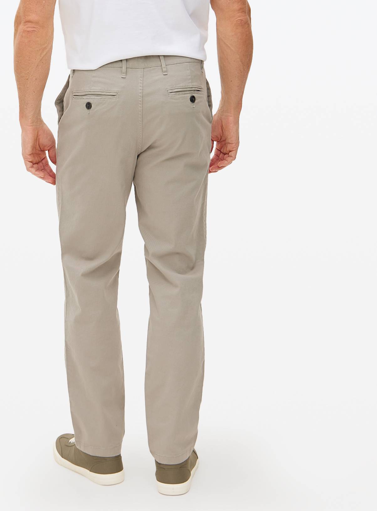 Grey Straight Leg Chino Trousers 40L - Image 5