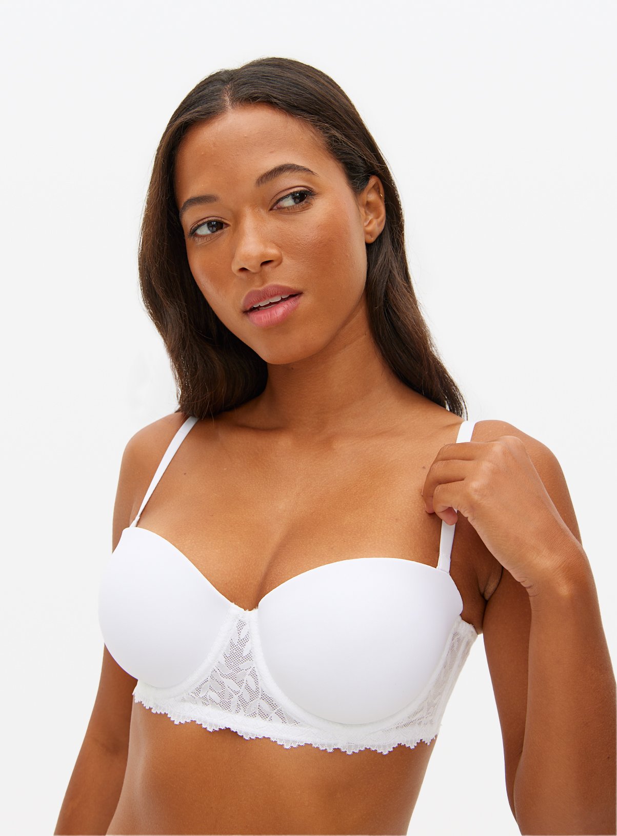 White Multiway Soft Cup Balcony Bra 32E - Image 2 thumbnail