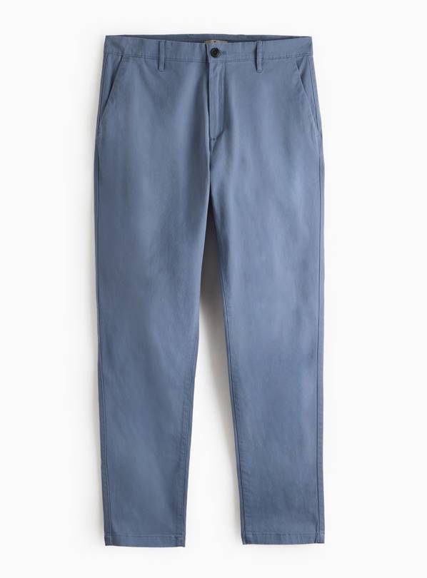 Mid Blue Skinny Fit Chino Trousers 42S