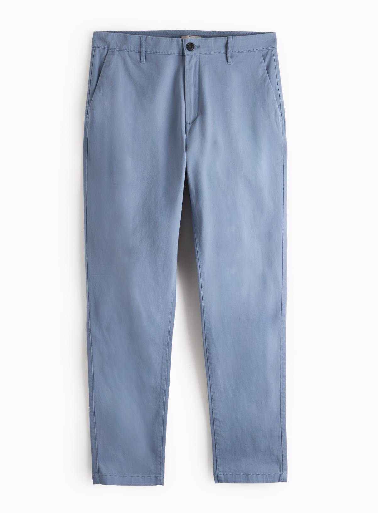 Mid Blue Skinny Fit Chino Trousers 46R - Image 3