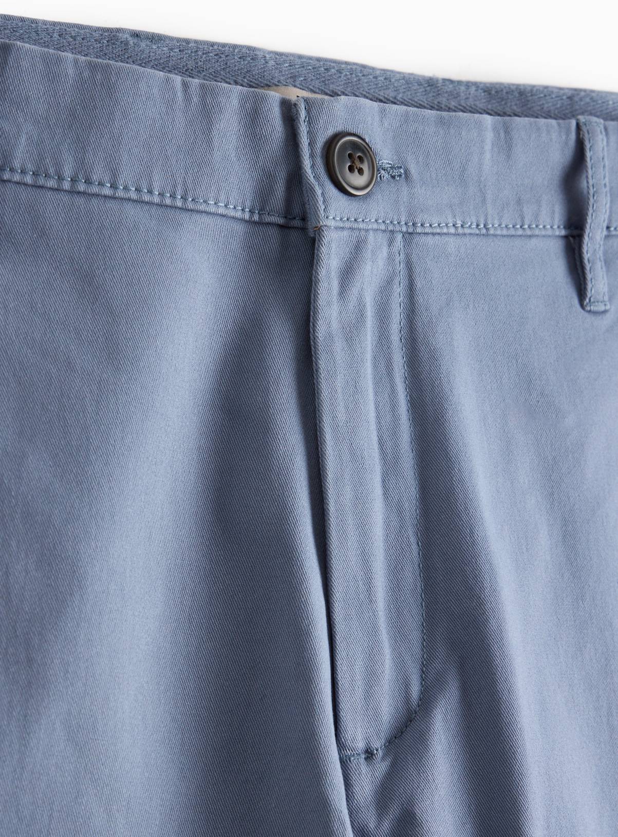 Mid Blue Skinny Fit Chino Trousers 46R - Image 4