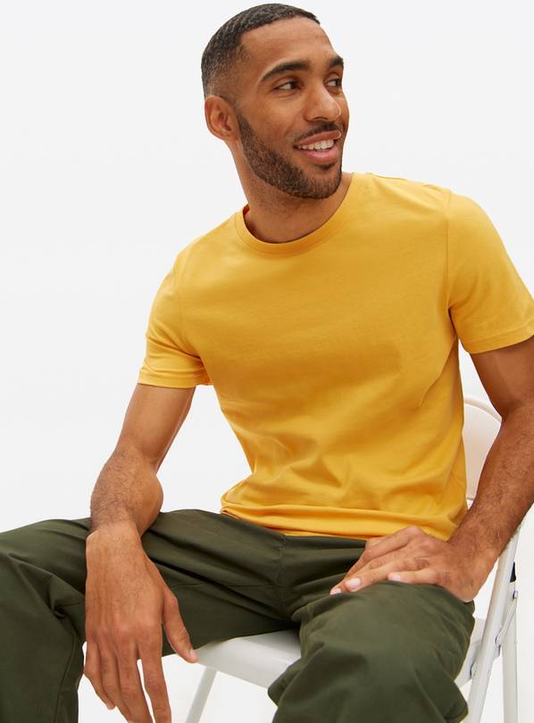 Yellow Regular Crew Neck T-Shirt XXXL