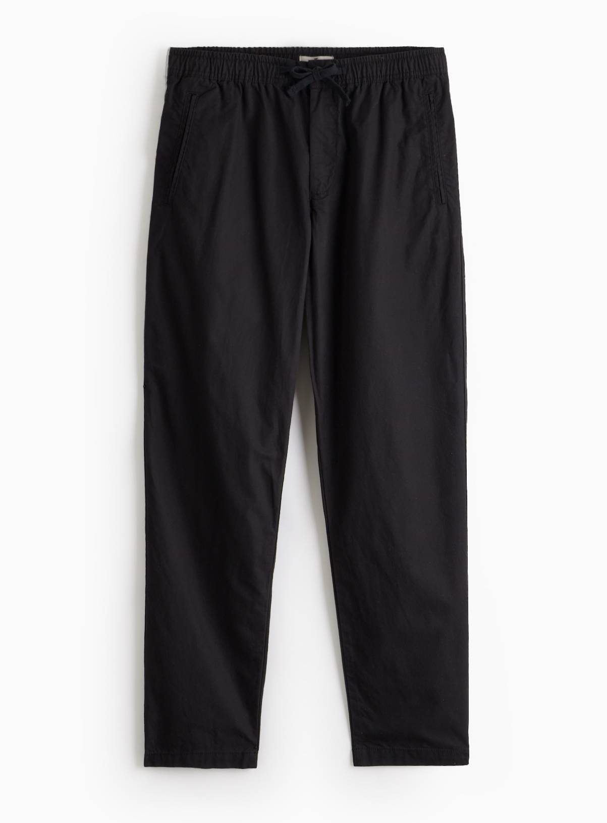 Black Pull-On Regular Fit Trousers 44R - Image 3