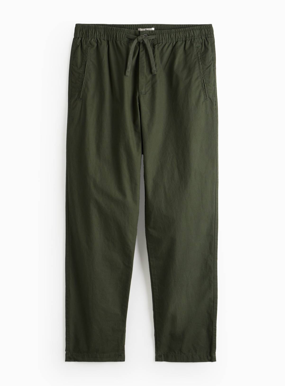 Khaki Pull-On Regular Fit Trousers 42L - Image 3