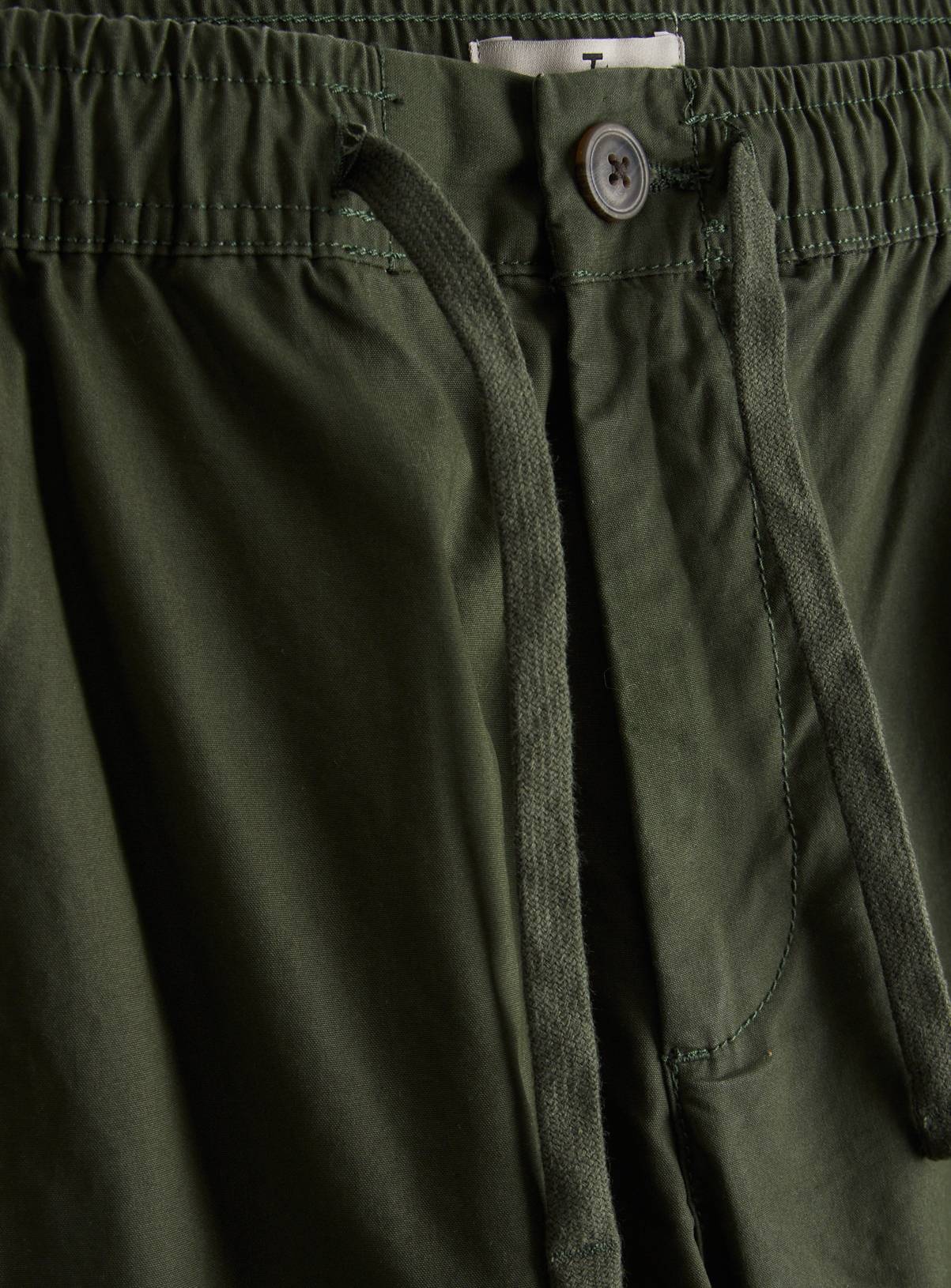 Khaki Pull-On Regular Fit Trousers 42L - Image 4