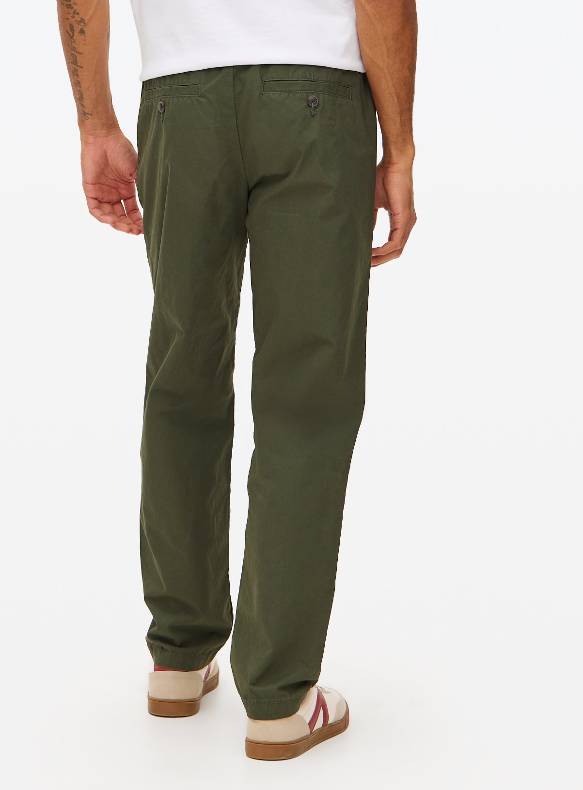 Khaki Pull-On Regular Fit Trousers 42L - Image 5 thumbnail
