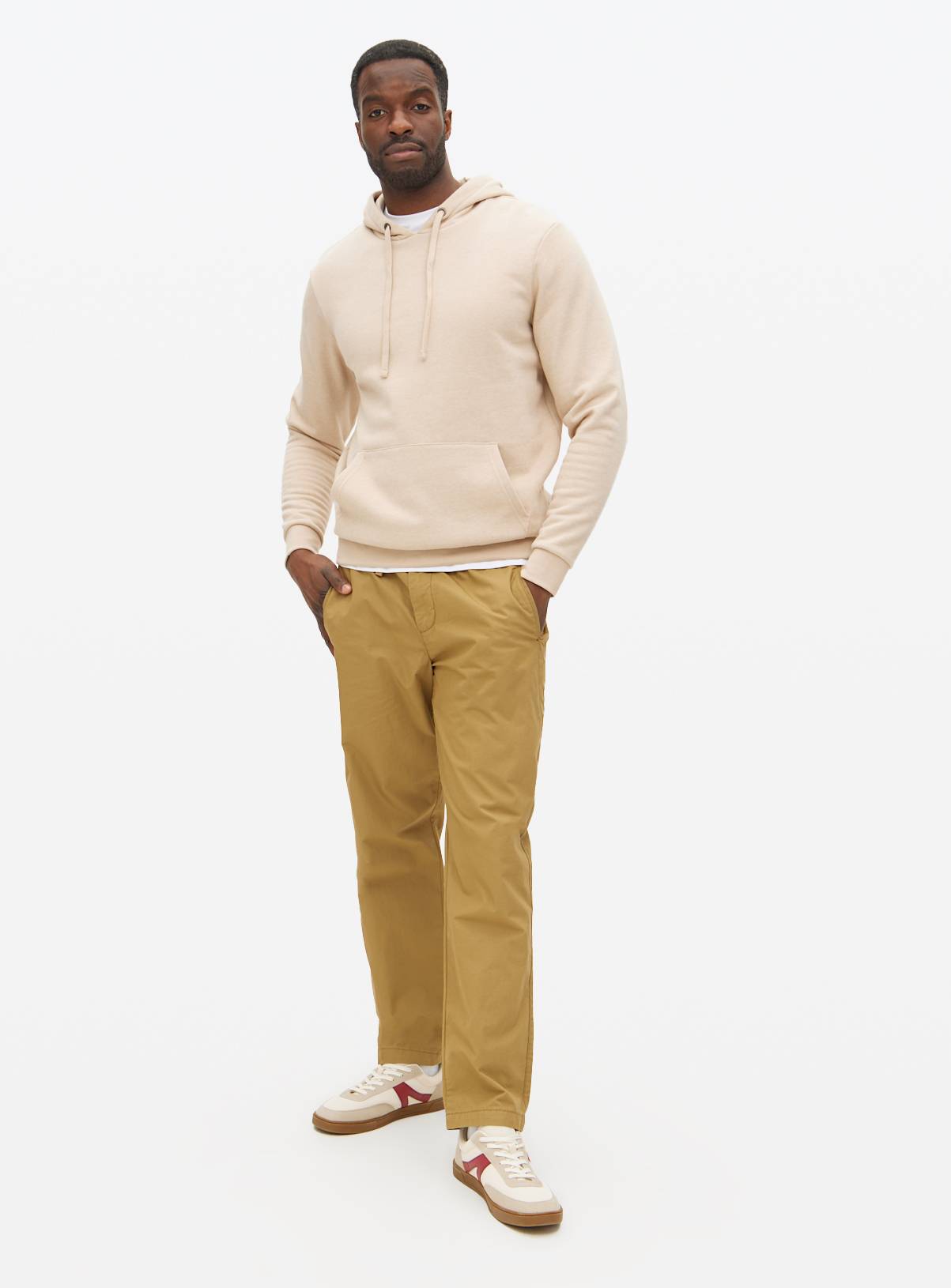 Tan Pull-On Regular Fit Trousers 42S - Image 2