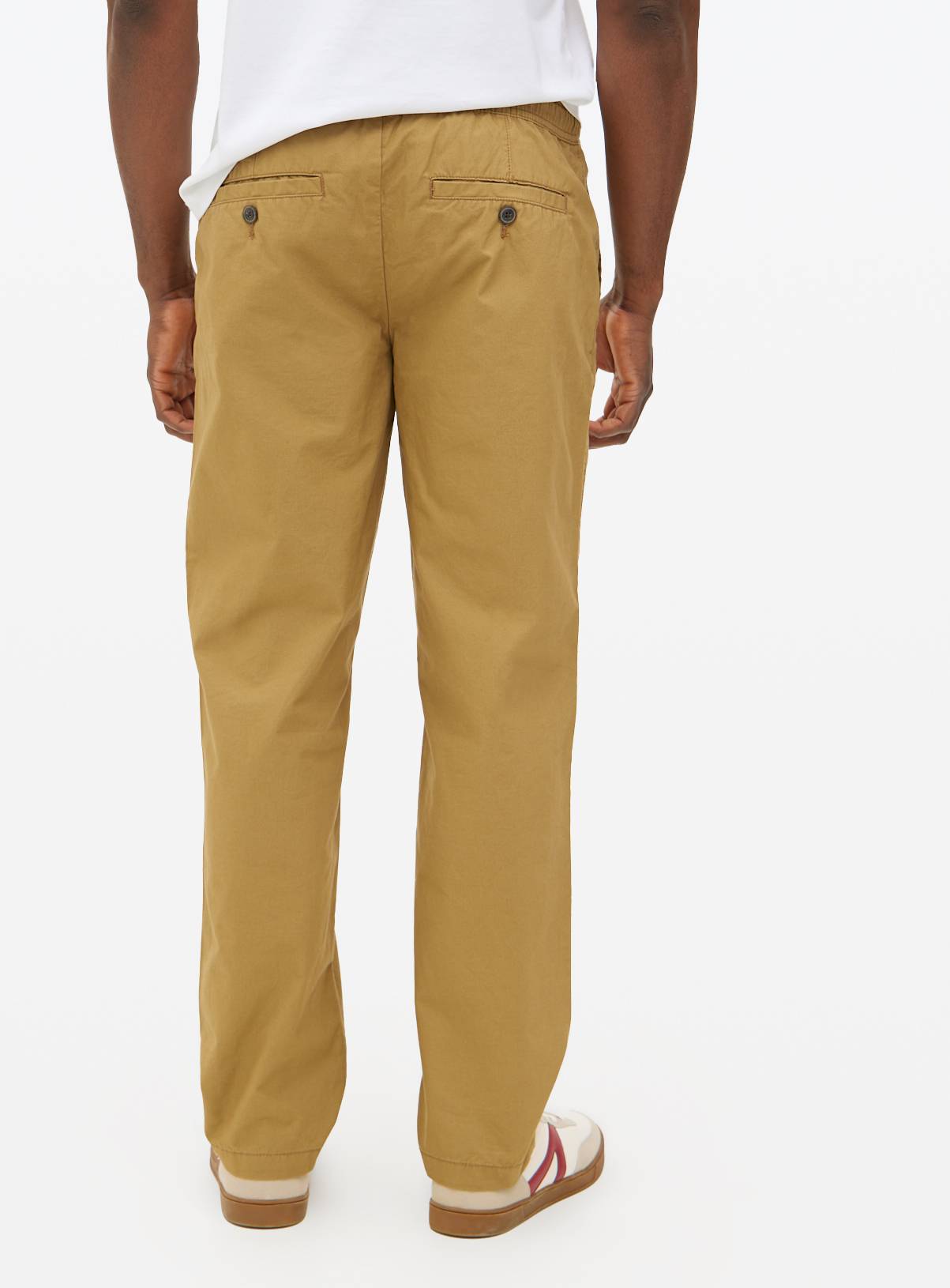 Tan Pull-On Regular Fit Trousers 42S - Image 5