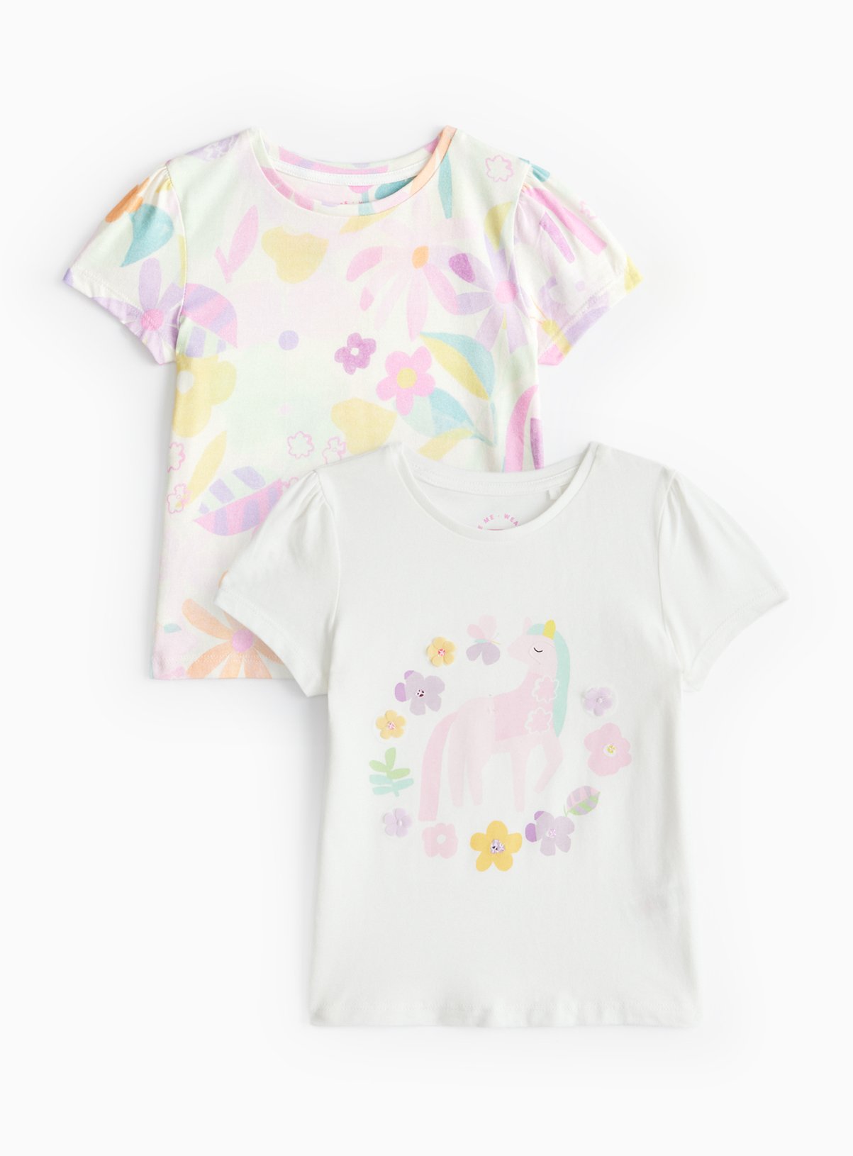 White White T-Shirt 2 Pack (2-3 Years) - Tu by Sainsbury's