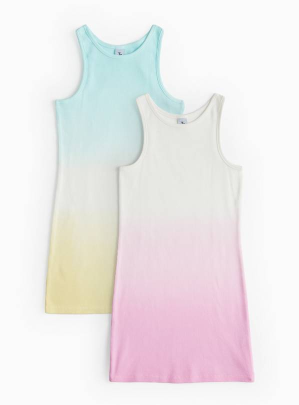 Ombre Ribbed Racerback Dress 2 Pack 6 years