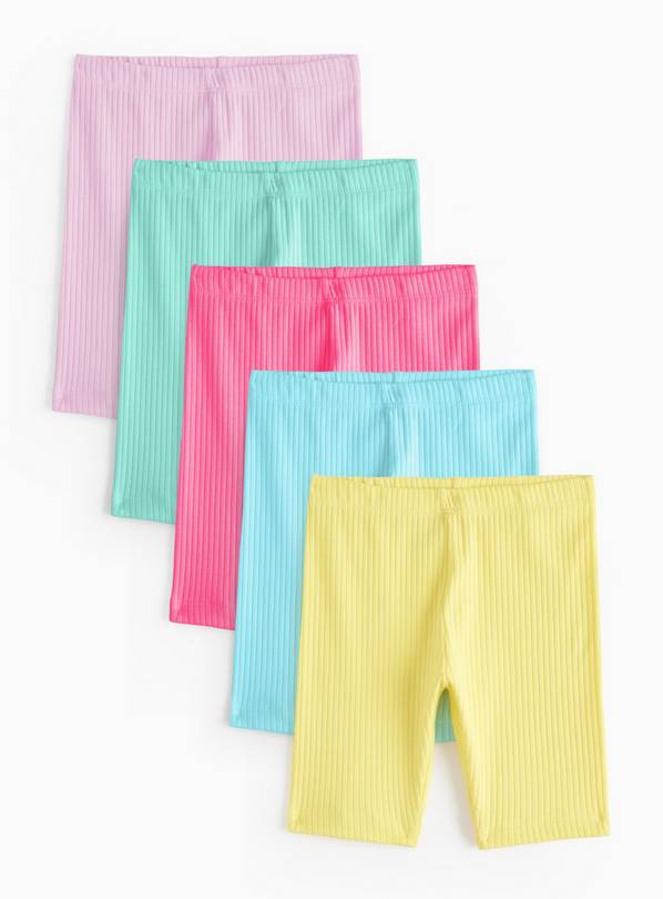 Bright Ribbed Cycling Shorts 3 Pack 1-2 years