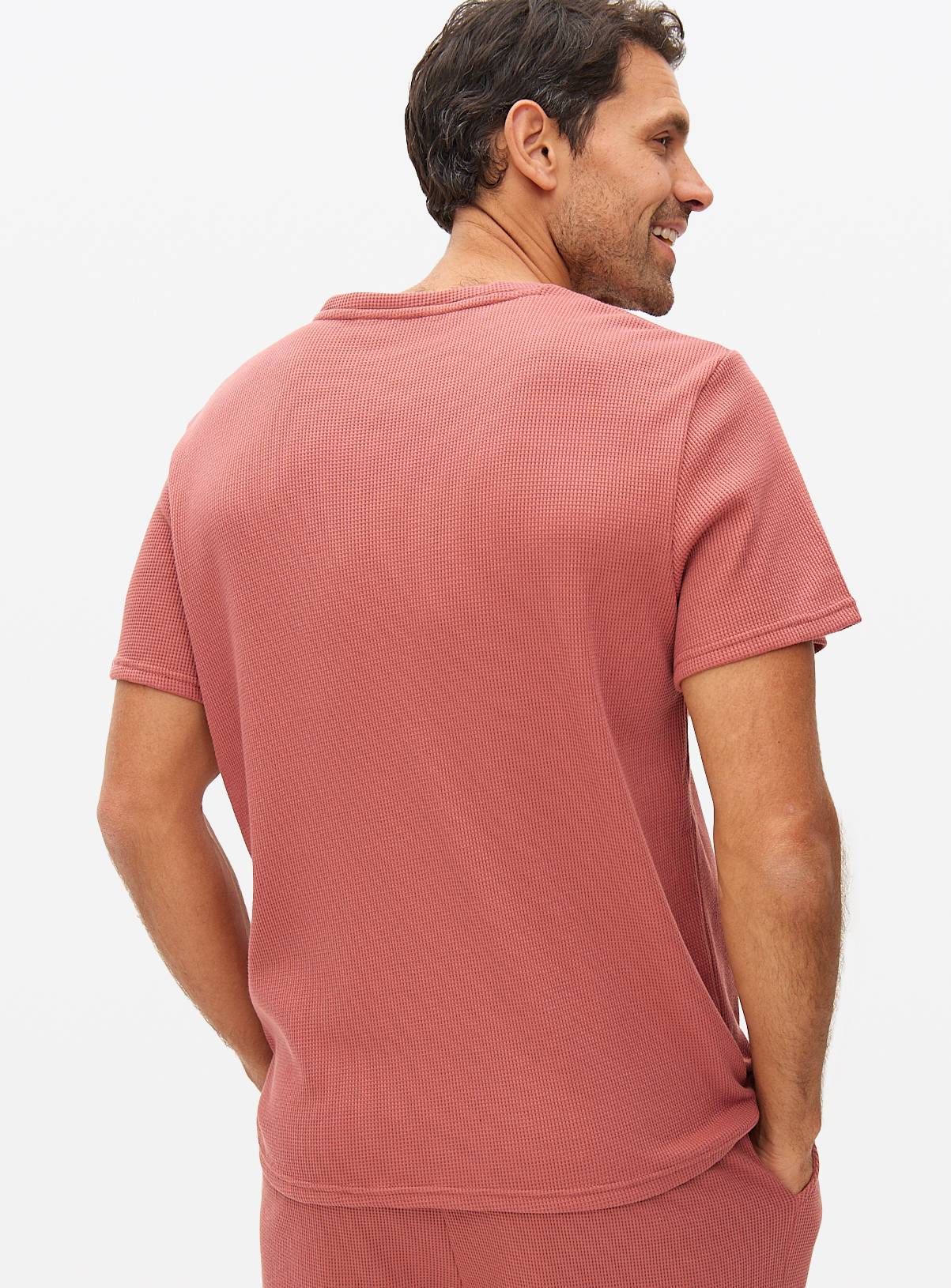 Red Textured Lounge T-Shirt XL - Image 5