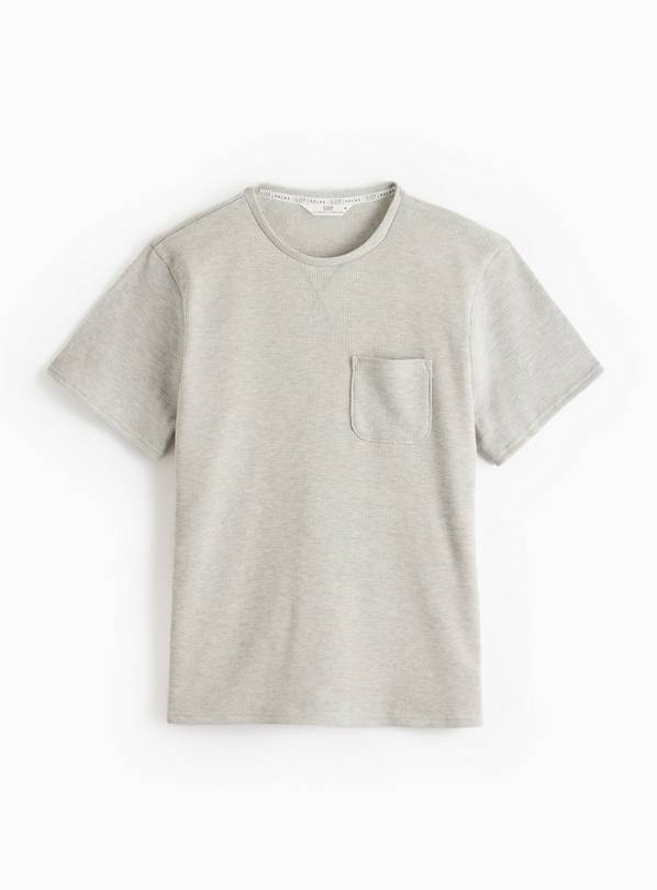 Grey Waffle Co-ord Lounge Top L