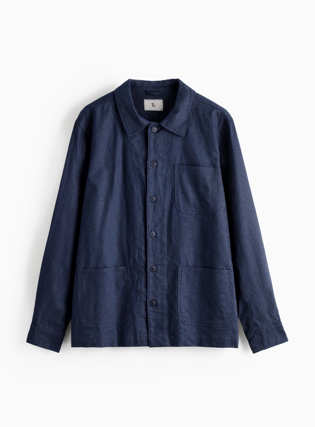 Navy Linen Overshirt XL - Image 3 thumbnail