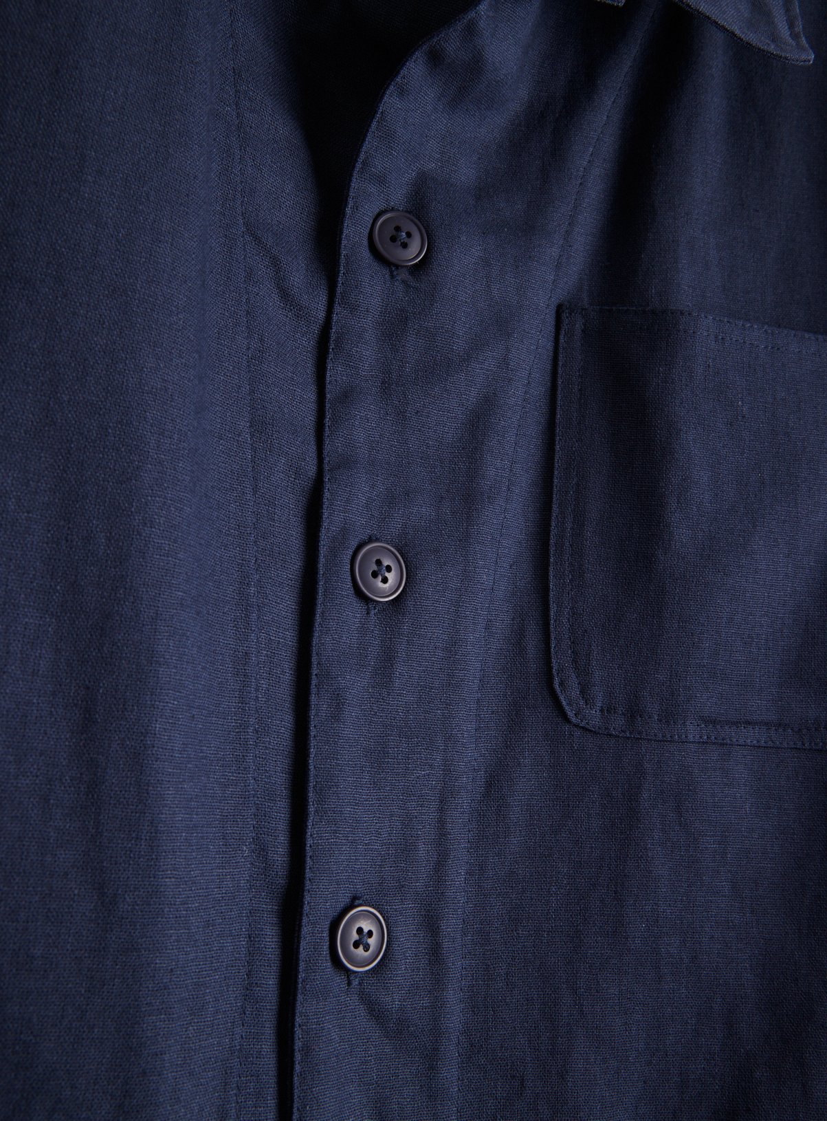 Navy Linen Overshirt XL - Image 4 thumbnail