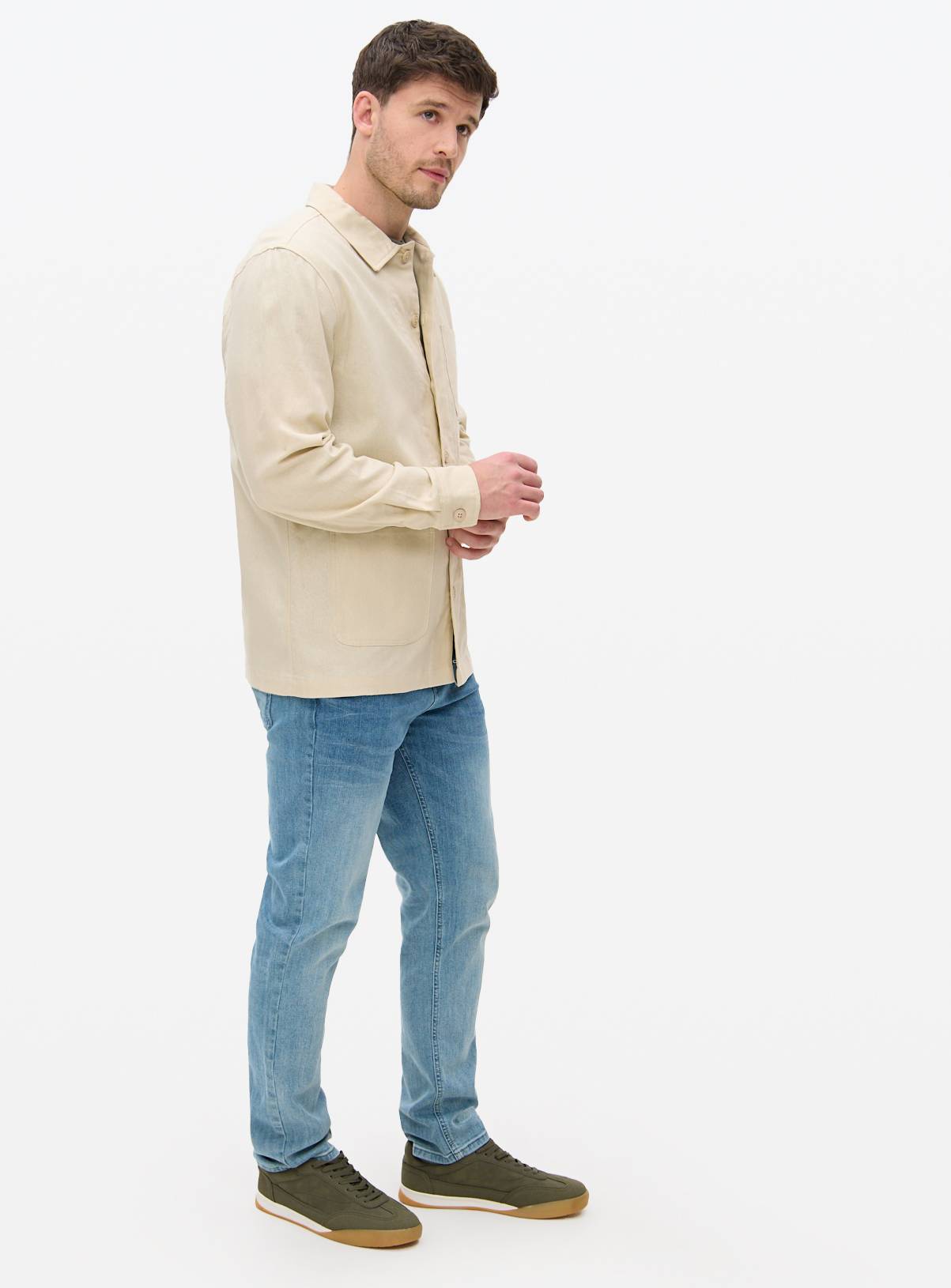 Stone Linen Overshirt XL - Image 2