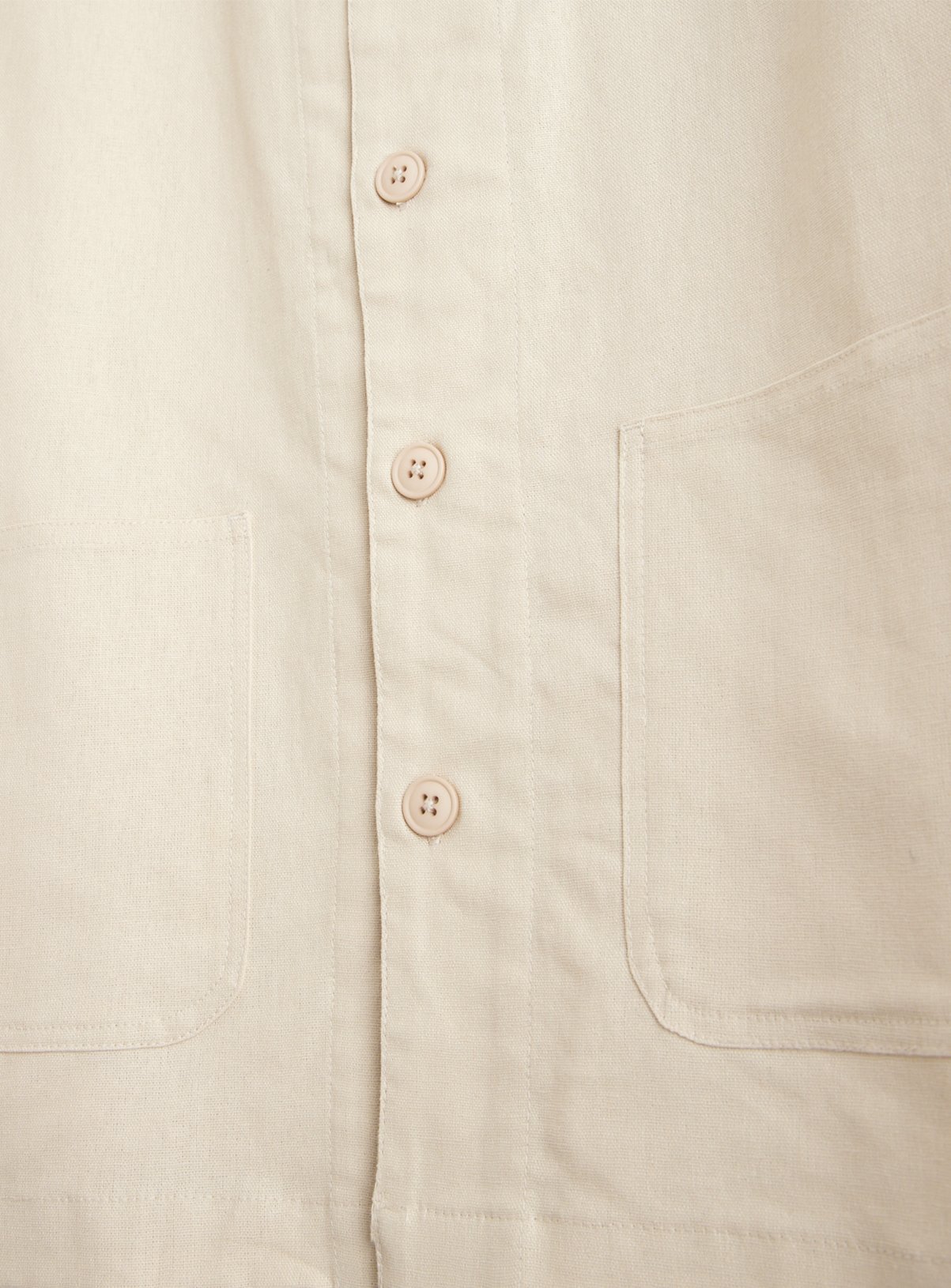 Stone Linen Overshirt XL - Image 4 thumbnail