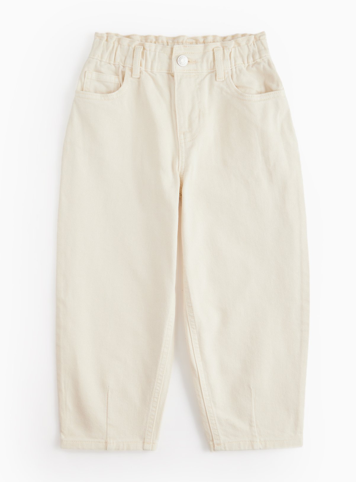 Cream Cream Denim Barrel Leg Jeans - Tu by Sainsbury's