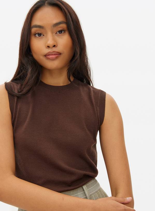 Brown Soft Touch Sleeveless Vest 8