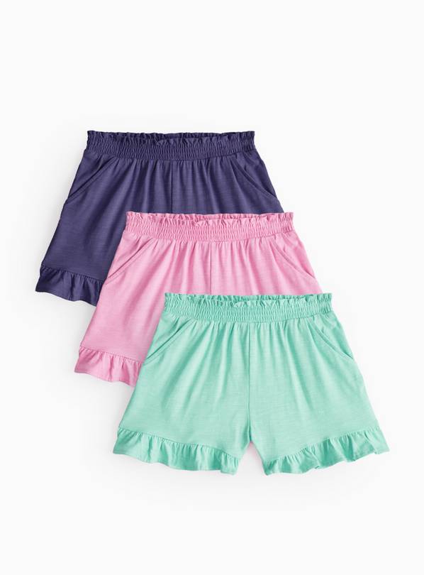 Pastel Frilly Shorts 3 Pack 6-7 years