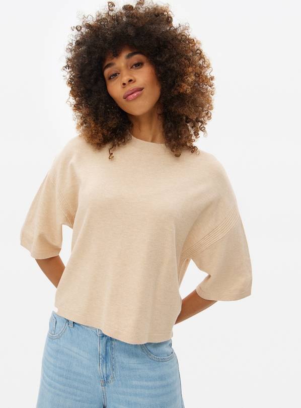 Oatmeal Soft Touch Relaxed Crew T-Shirt 24