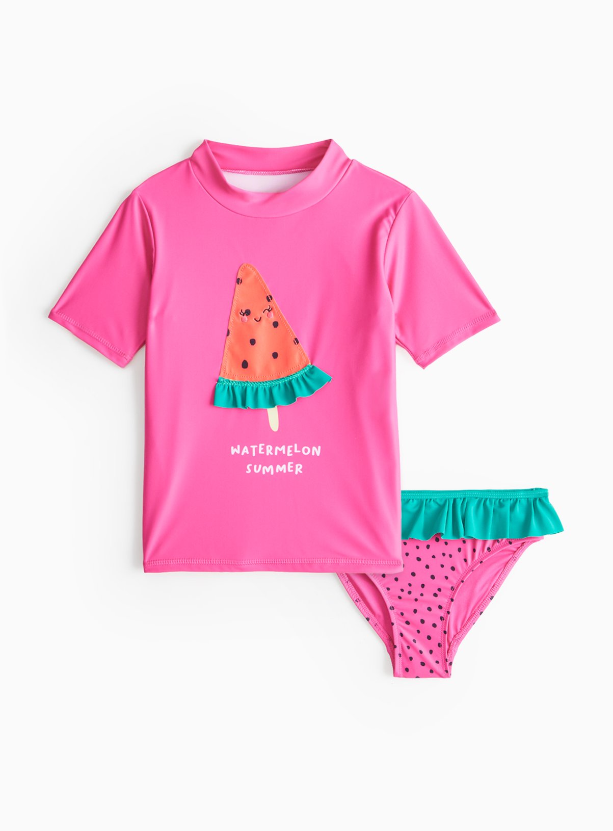 Pink Pink Watermelon Rash Vest & Swim Shorts (1.5-2 Years) - Tu by Sainsbury's