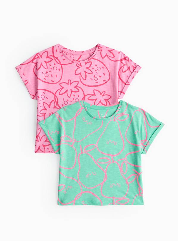 Strawberry Print T-Shirt 2 Pack 2-3 years