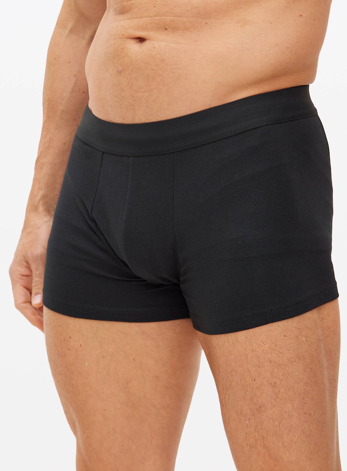 Plain Black Hipsters 5 Pack XXXL - Image 2