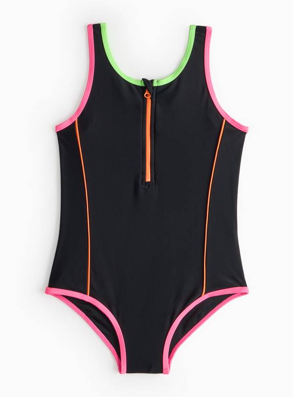 Neon Sporty Piping Swimsuit 5 years