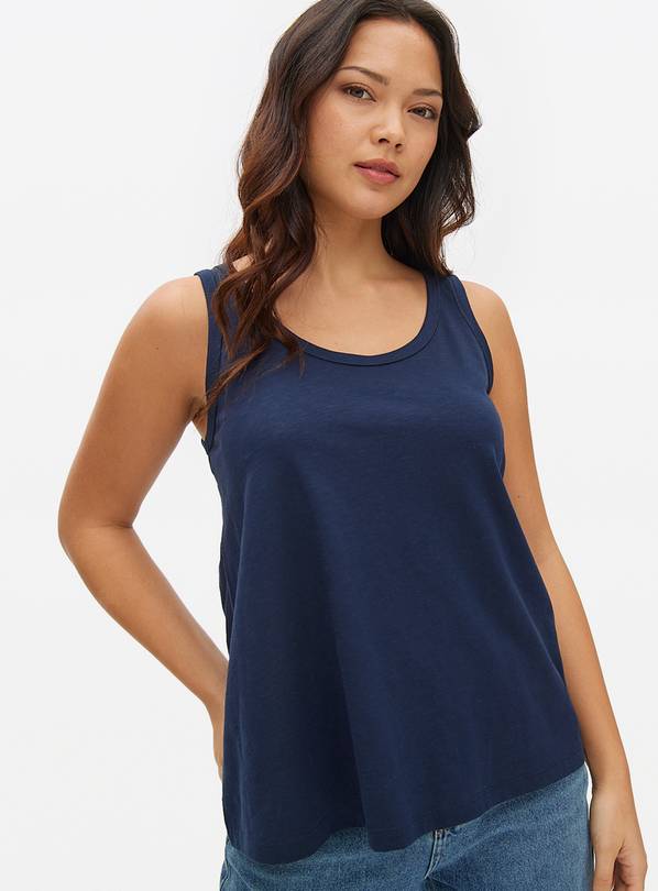 Navy Scoop Neck Vest Top S