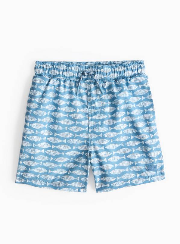 Tu X Scion Blue Fish Print Swim Shorts 3 years