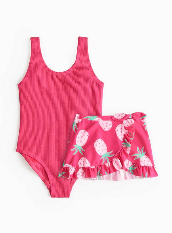 Pink Swimsuit & Skirt 10 years
