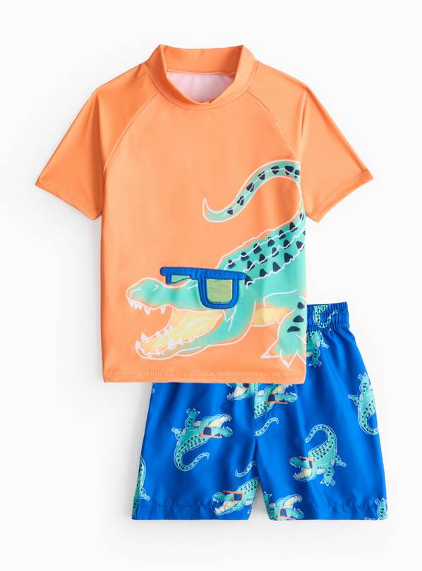 Crocodile Print Rash Vest & Swim Shorts 1.5-2 years