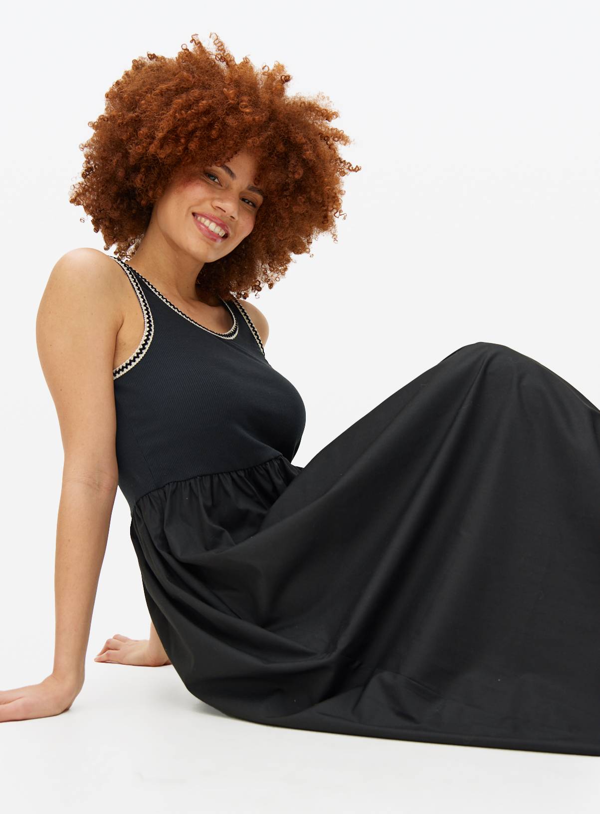 Black Crochet Detail Racer Back Midaxi Dress 24 - Image 2