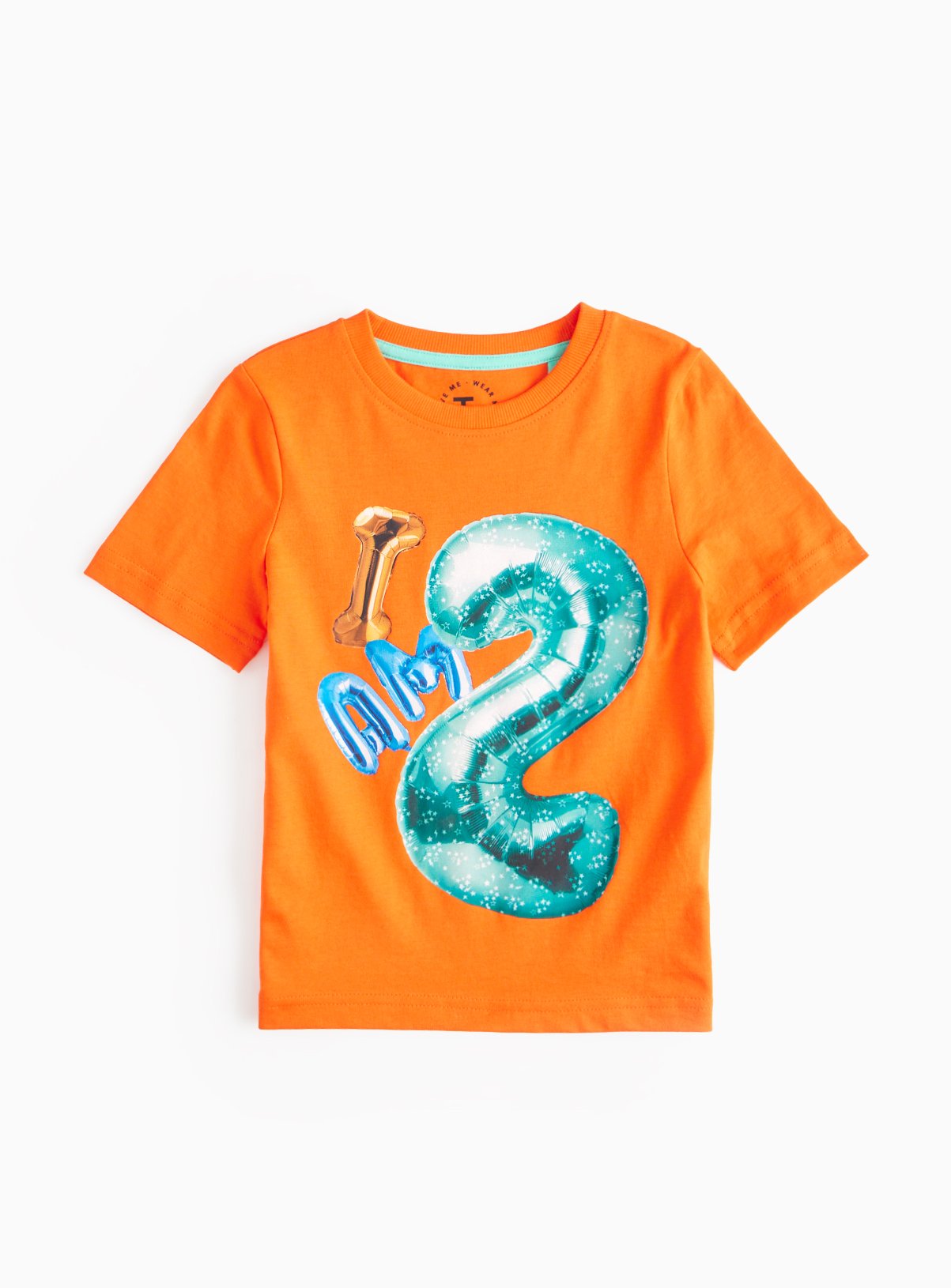 Orange Orange Birthday Balloon Print T-Shirt (1-2 Years) - Tu by Sainsbury's