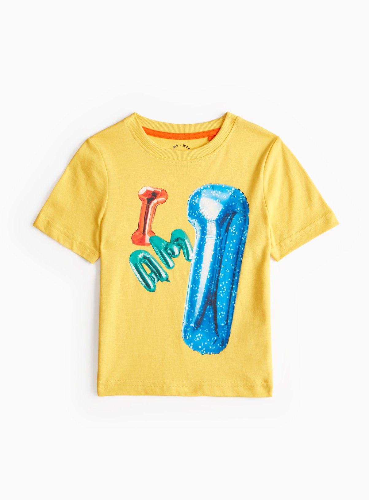 Yellow Yellow Birthday Balloon Print T-Shirt (1-2 Years) - Tu by Sainsbury's