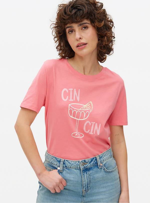 Pink Cin Cin Graphic Regular T-Shirt 10