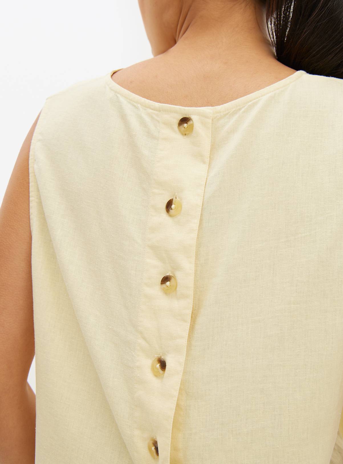 Yellow Linen Blend Shell Co-ord Top 12 - Image 3