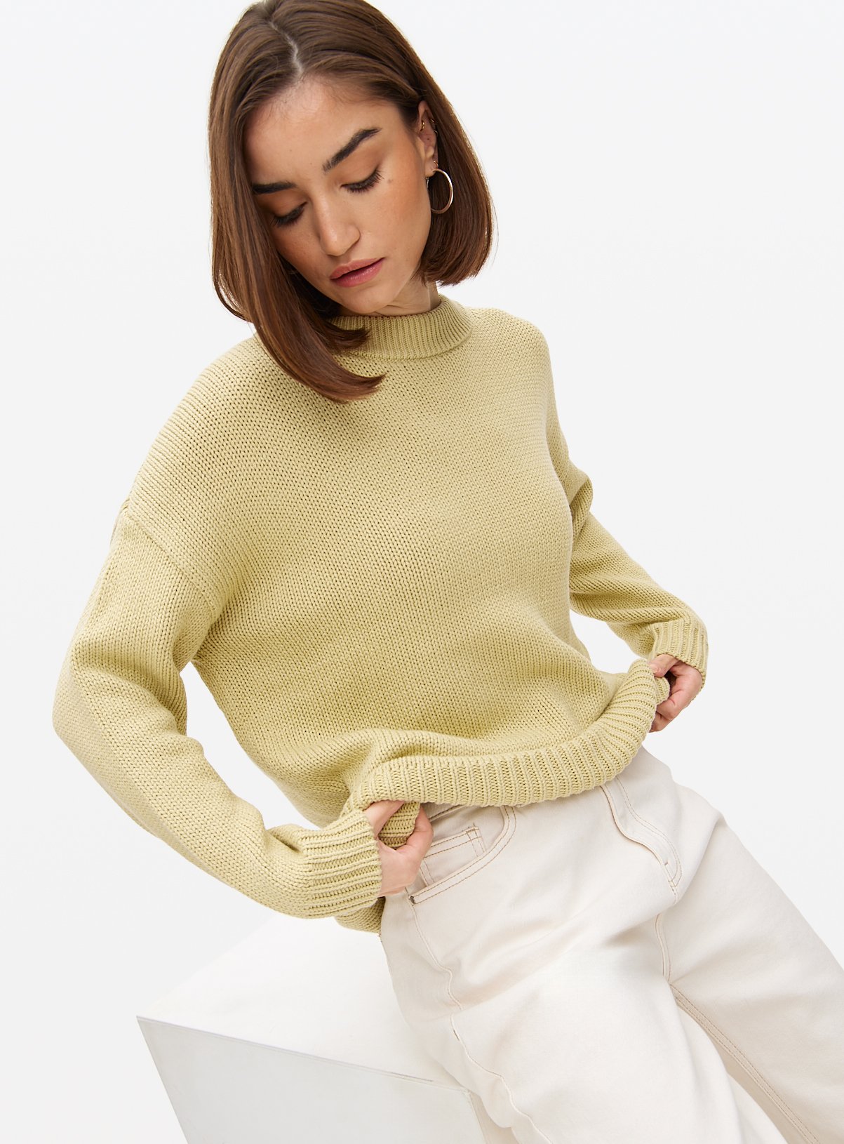 Khaki Crew Neck Jumper