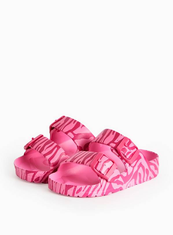 Red Zebra Print Sliders 10-11 Infant