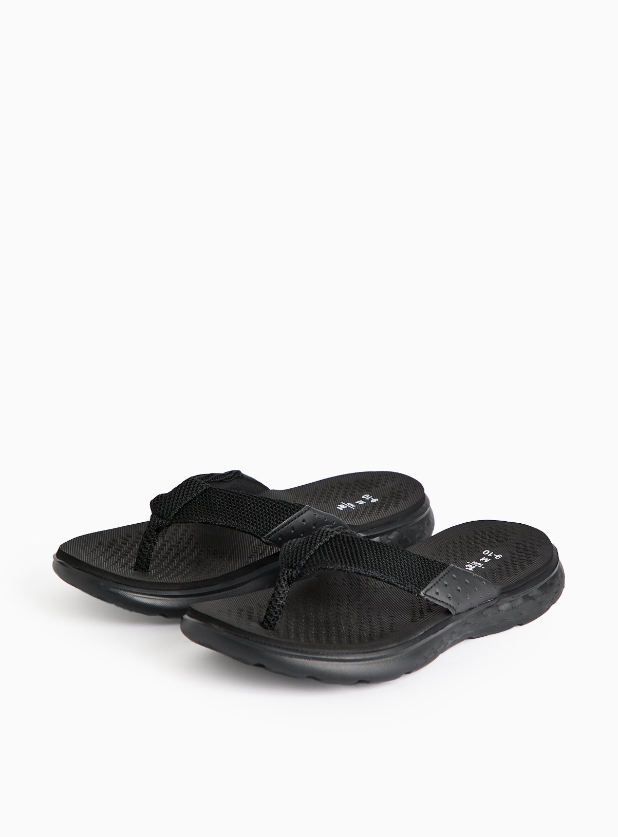 Men's Black Mesh Detail Comfort Sandals