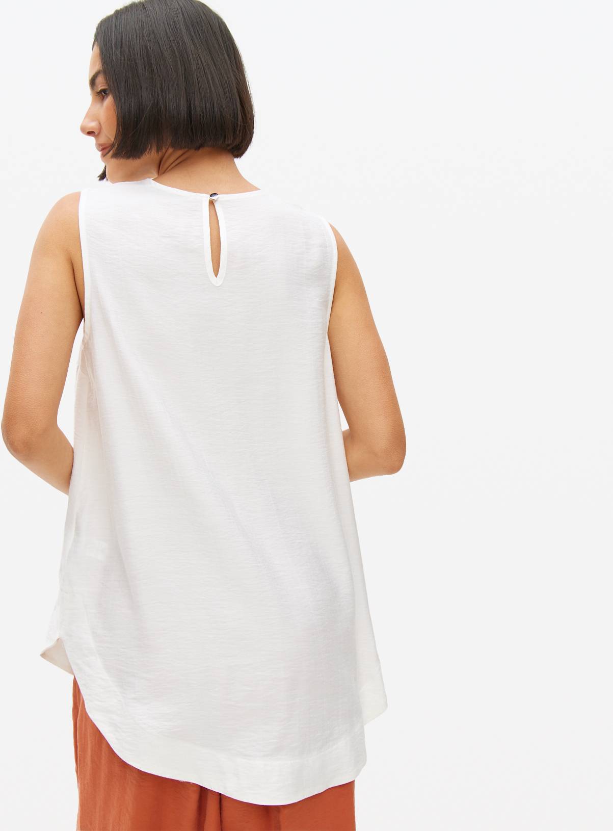 White Sleeveless Shell Top 14 - Image 4