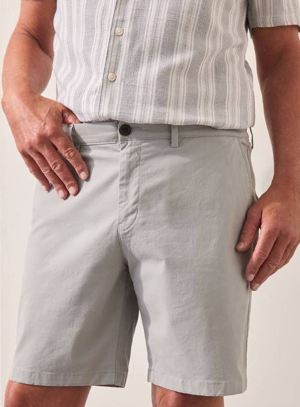 UNION WORKS Grey Regular Fit Chino Shorts  42