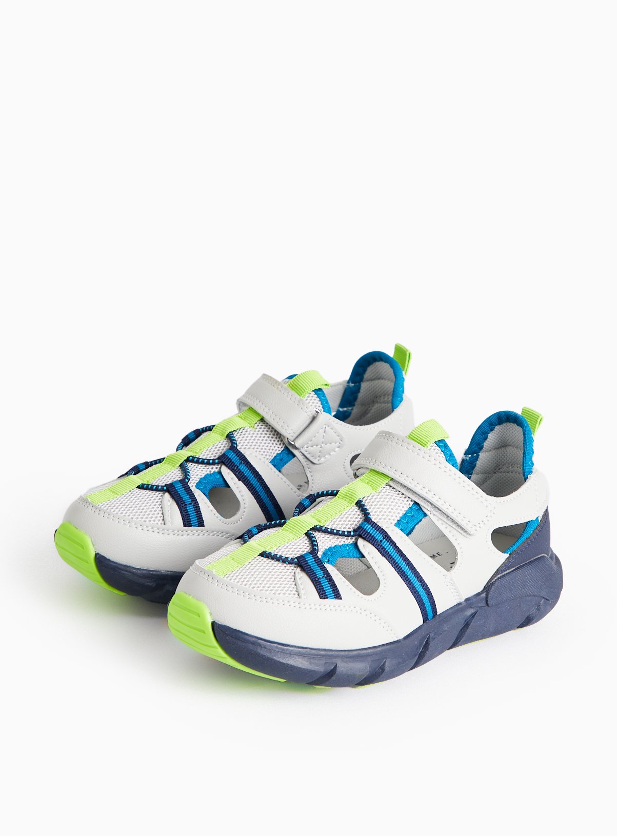 Cream Neon Panel Adventure Sandals 12 Infant