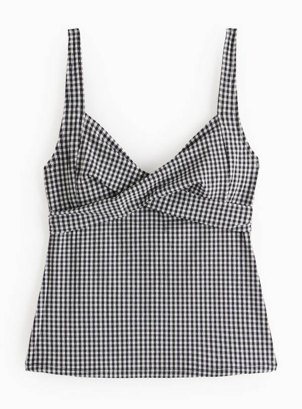Black Gingham Tankini Top 22